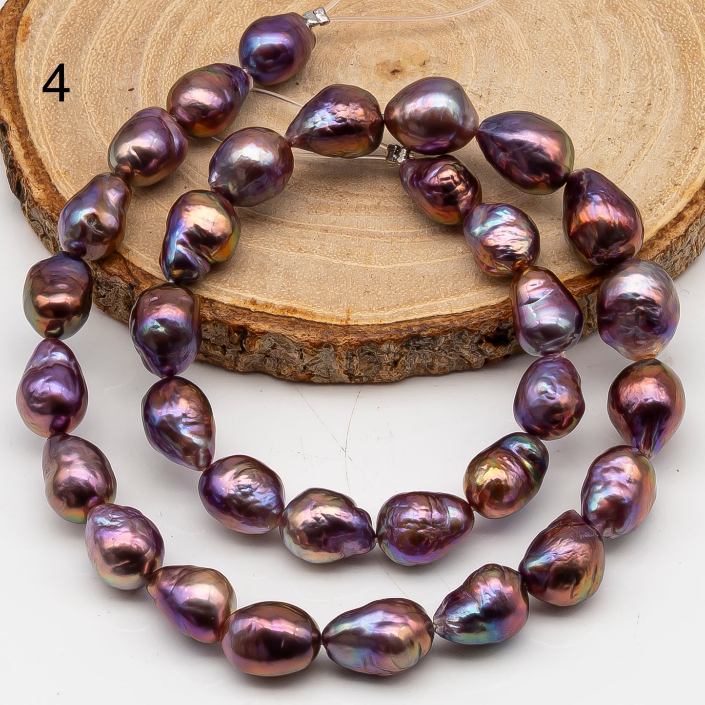 9-11mm Edison Pearl in Full Strand, Freshwater Pearl in Natural Colors with High Luster, Pre-Strung for Jewelry Making, SKU # 3107EP