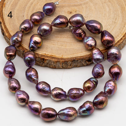 9-11mm Edison Pearl in Full Strand, Freshwater Pearl in Natural Colors with High Luster, Pre-Strung for Jewelry Making, SKU # 3107EP
