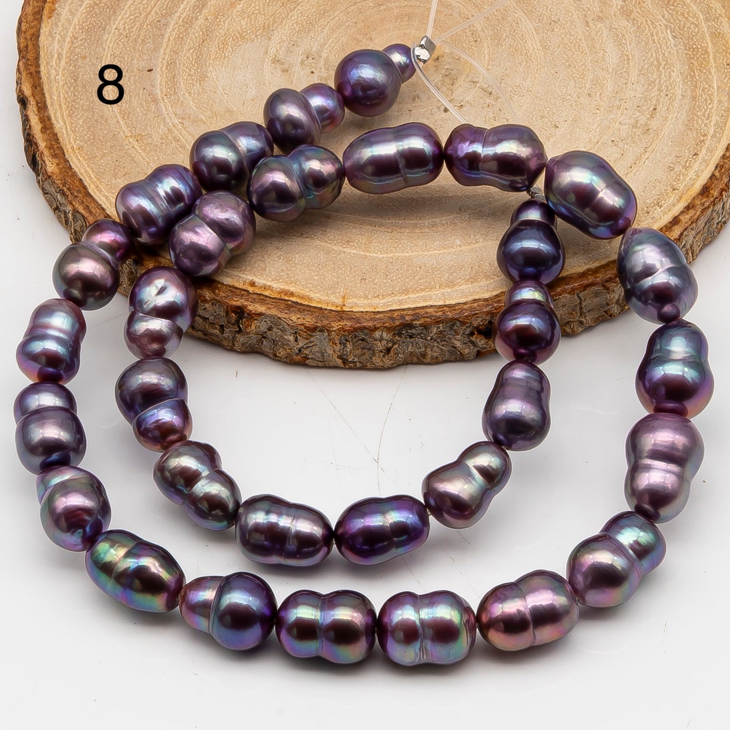 9-11mm Edison Pearl in Full Strand, Freshwater Pearl in Natural Colors with High Luster, Pre-Strung for Jewelry Making, SKU # 3107EP
