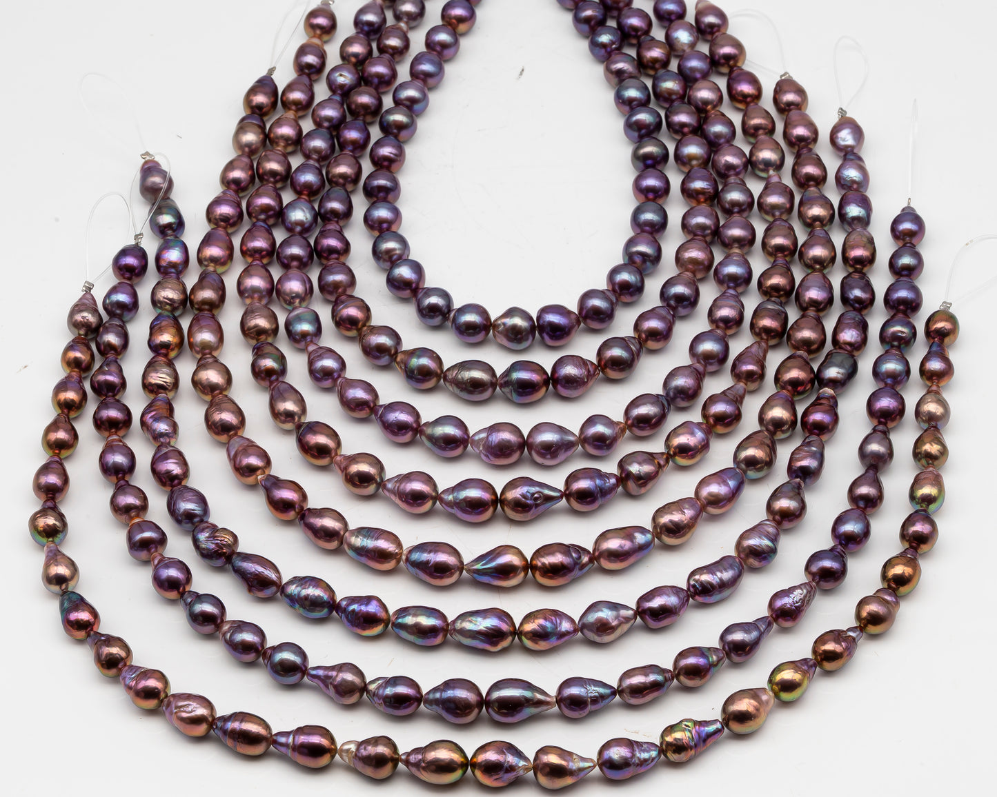 9-11mm Edison Pearl in Full Strand, Freshwater Pearl in Natural Colors with High Luster, Pre-Strung for Jewelry Making, SKU # 3108EP