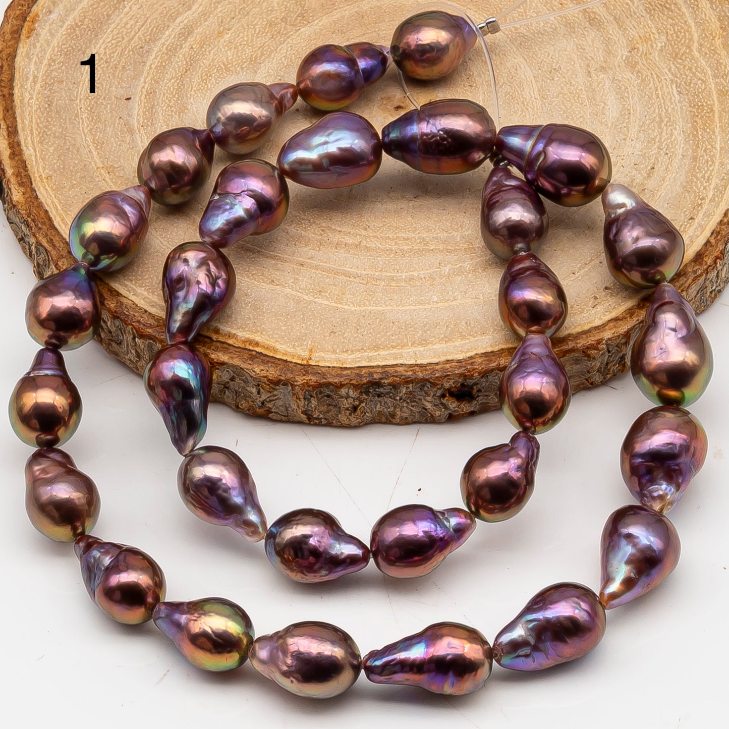 9-11mm Edison Pearl in Full Strand, Freshwater Pearl in Natural Colors with High Luster, Pre-Strung for Jewelry Making, SKU # 3108EP
