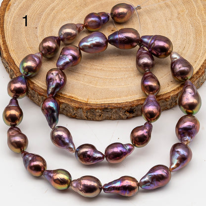 9-11mm Edison Pearl in Full Strand, Freshwater Pearl in Natural Colors with High Luster, Pre-Strung for Jewelry Making, SKU # 3108EP