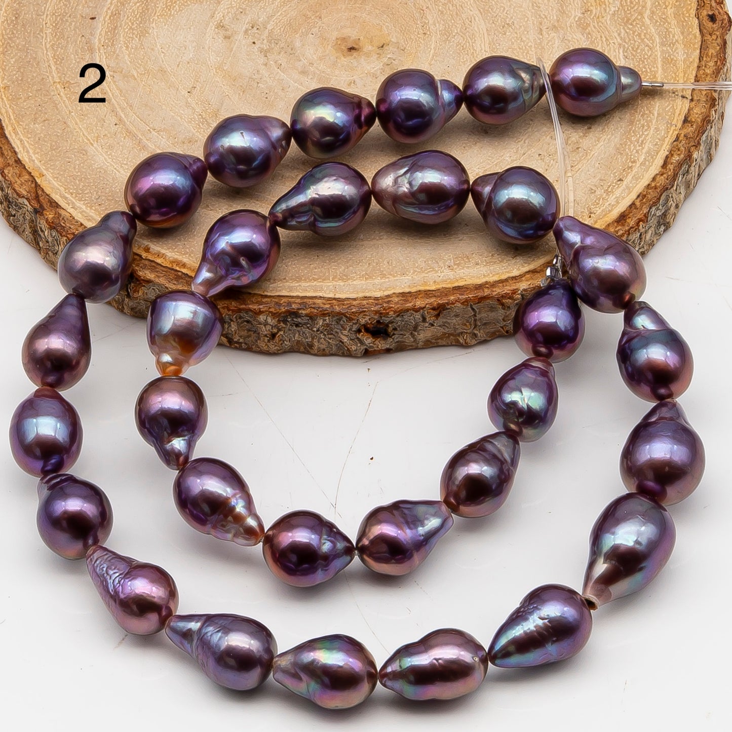9-11mm Edison Pearl in Full Strand, Freshwater Pearl in Natural Colors with High Luster, Pre-Strung for Jewelry Making, SKU # 3108EP