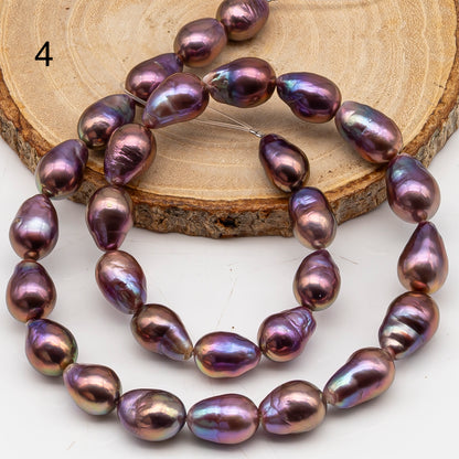 9-11mm Edison Pearl in Full Strand, Freshwater Pearl in Natural Colors with High Luster, Pre-Strung for Jewelry Making, SKU # 3108EP