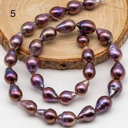 9-11mm Edison Pearl in Full Strand, Freshwater Pearl in Natural Colors with High Luster, Pre-Strung for Jewelry Making, SKU # 3108EP