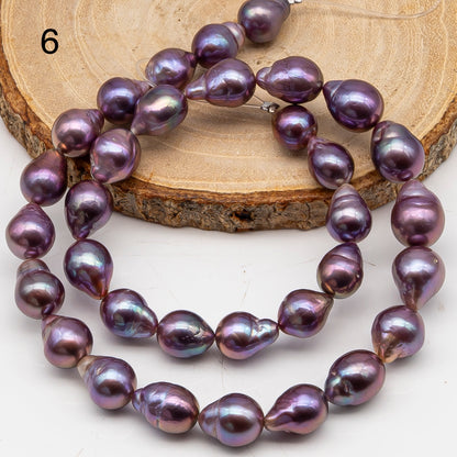 9-11mm Edison Pearl in Full Strand, Freshwater Pearl in Natural Colors with High Luster, Pre-Strung for Jewelry Making, SKU # 3108EP