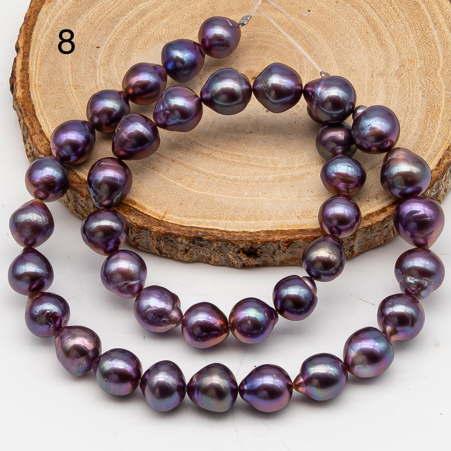 9-11mm Edison Pearl in Full Strand, Freshwater Pearl in Natural Colors with High Luster, Pre-Strung for Jewelry Making, SKU # 3108EP