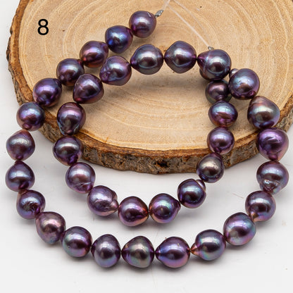 9-11mm Edison Pearl in Full Strand, Freshwater Pearl in Natural Colors with High Luster, Pre-Strung for Jewelry Making, SKU # 3108EP