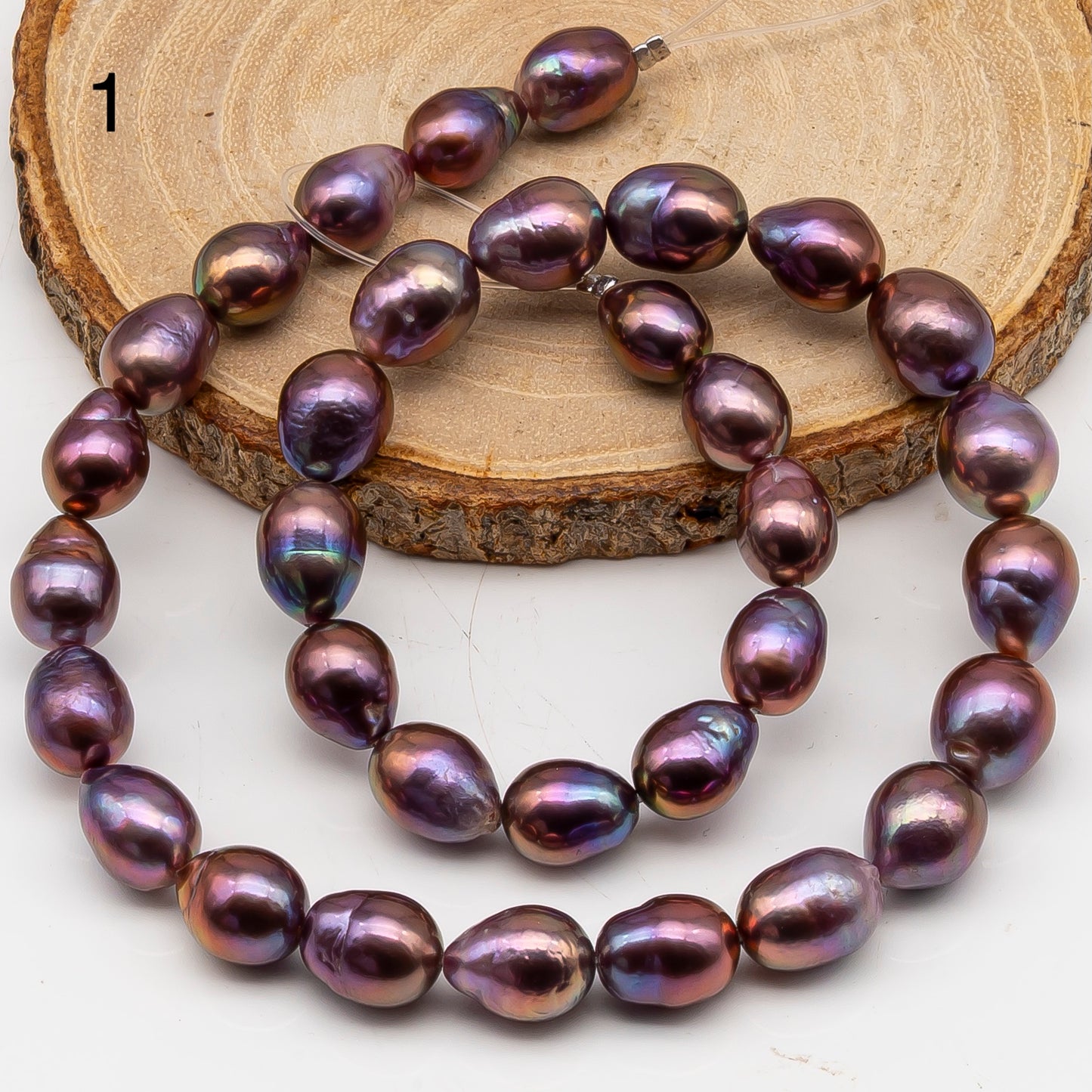 9-11mm Edison Pearl in Full Strand, Freshwater Pearl in Natural Colors with High Luster, Pre-Strung for Jewelry Making, SKU # 3109EP