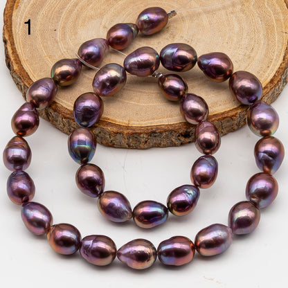 9-11mm Edison Pearl in Full Strand, Freshwater Pearl in Natural Colors with High Luster, Pre-Strung for Jewelry Making, SKU # 3109EP