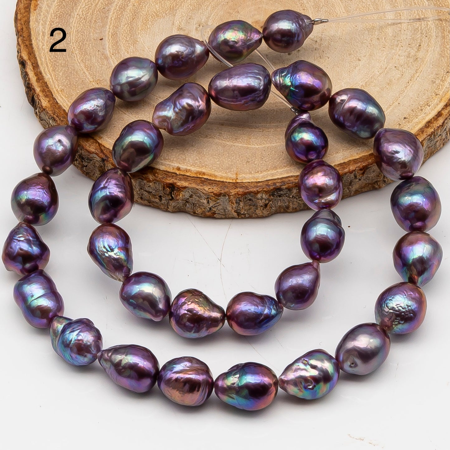 9-11mm Edison Pearl in Full Strand, Freshwater Pearl in Natural Colors with High Luster, Pre-Strung for Jewelry Making, SKU # 3109EP