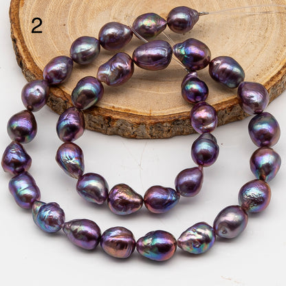 9-11mm Edison Pearl in Full Strand, Freshwater Pearl in Natural Colors with High Luster, Pre-Strung for Jewelry Making, SKU # 3109EP