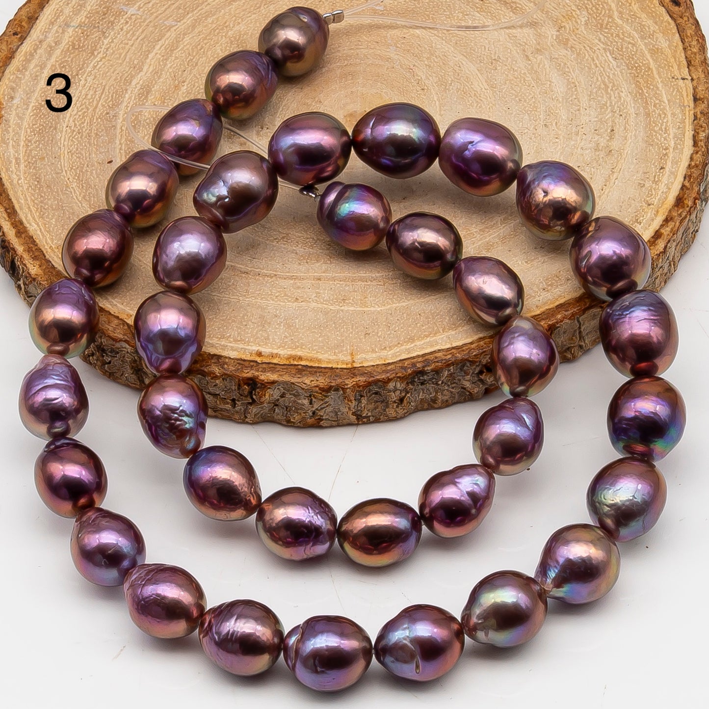 9-11mm Edison Pearl in Full Strand, Freshwater Pearl in Natural Colors with High Luster, Pre-Strung for Jewelry Making, SKU # 3109EP