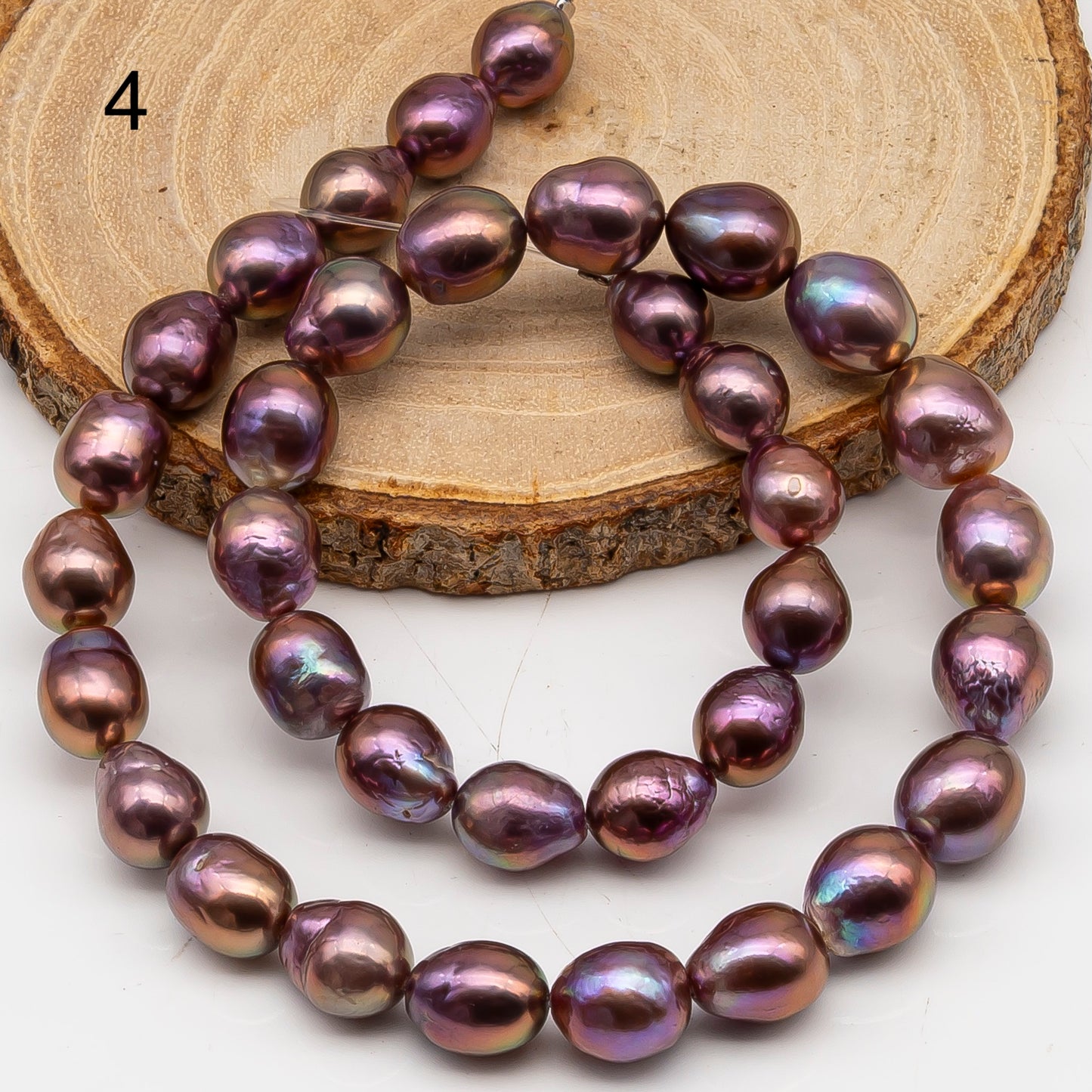 9-11mm Edison Pearl in Full Strand, Freshwater Pearl in Natural Colors with High Luster, Pre-Strung for Jewelry Making, SKU # 3109EP