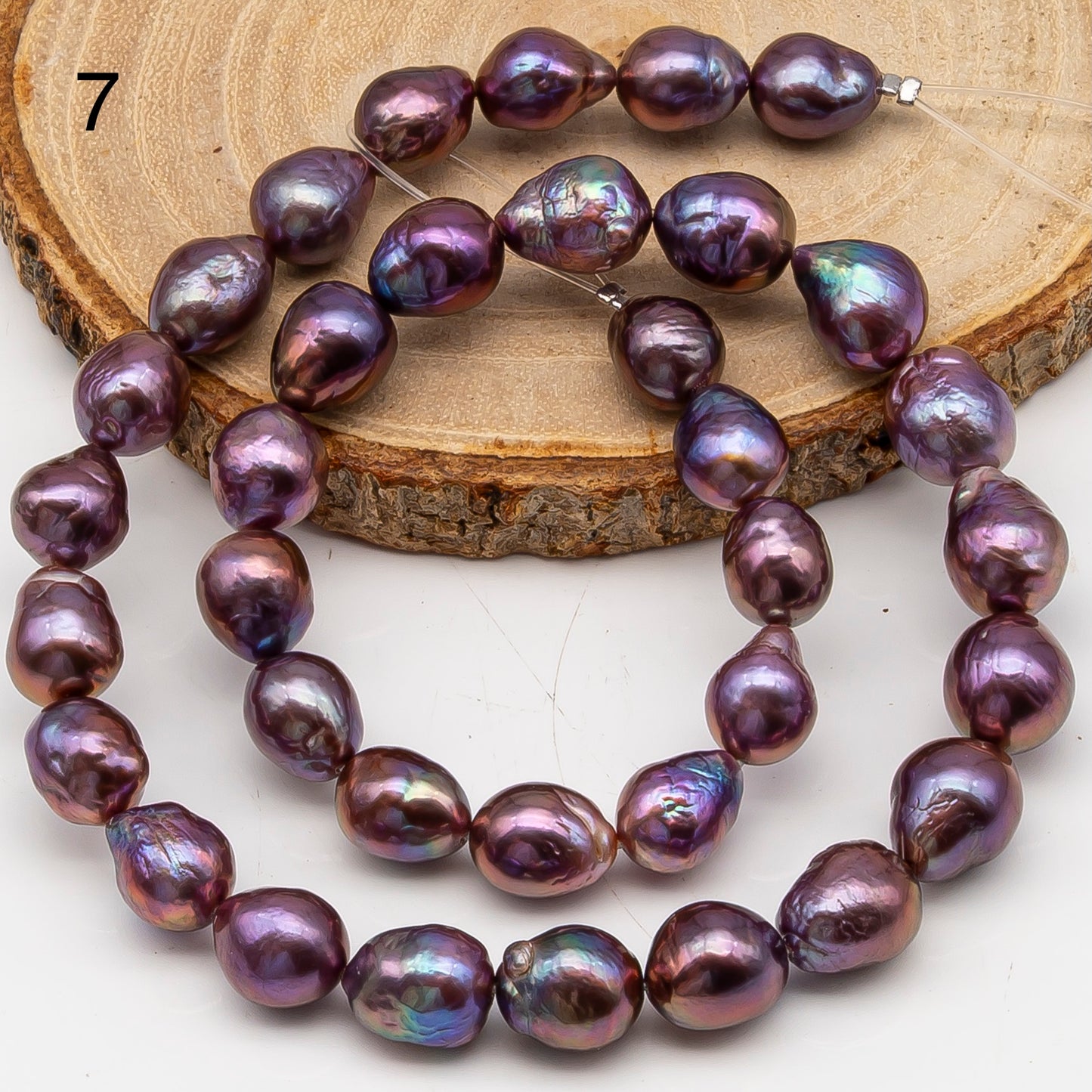 9-11mm Edison Pearl in Full Strand, Freshwater Pearl in Natural Colors with High Luster, Pre-Strung for Jewelry Making, SKU # 3109EP