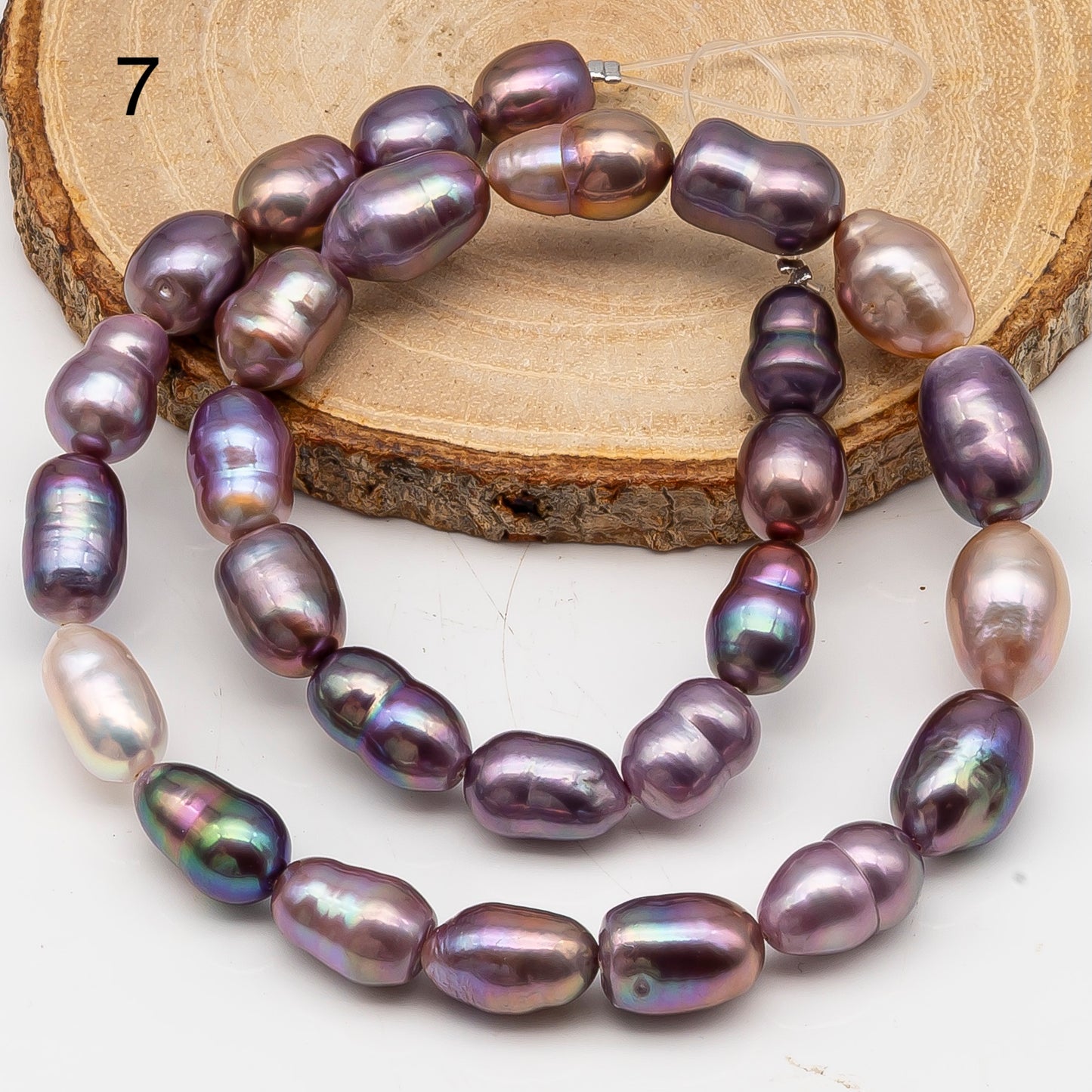 9-11mm Edison Pearl in Full Strand, Freshwater Pearl in Natural Colors with High Luster, Pre-Strung for Jewelry Making, SKU # 3110EP