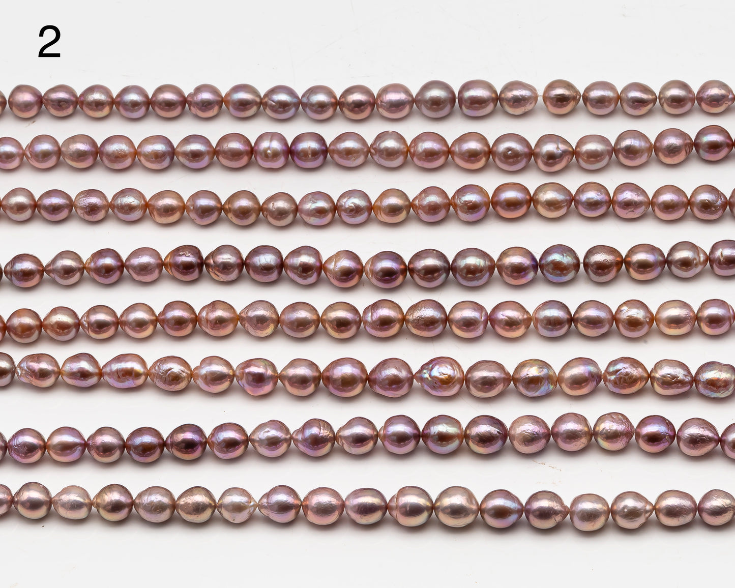 9-11mm Edison Pearl in Full Strand, Freshwater Pearl in Natural Colors with High Luster, Pre-Strung for Jewelry Making, SKU # 3111EP