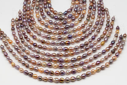 9-11mm Edison Pearl in Full Strand, Freshwater Pearl in Natural Colors with High Luster, Pre-Strung for Jewelry Making, SKU # 3112EP