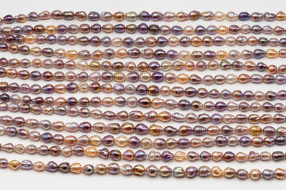 9-11mm Edison Pearl in Full Strand, Freshwater Pearl in Natural Colors with High Luster, Pre-Strung for Jewelry Making, SKU # 3112EP
