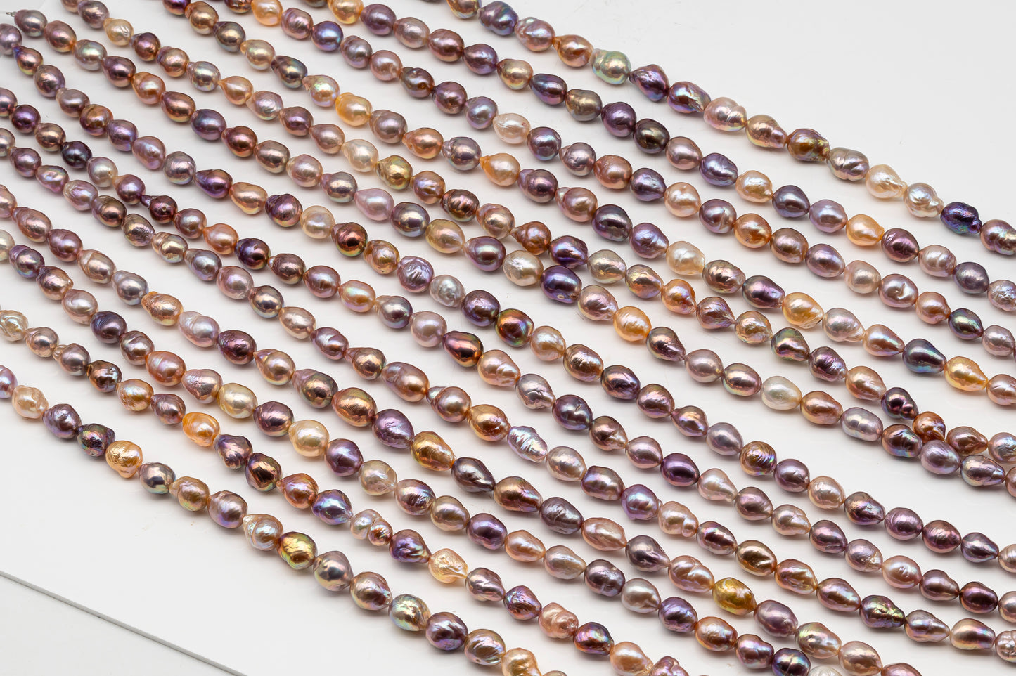 9-11mm Edison Pearl in Full Strand, Freshwater Pearl in Natural Colors with High Luster, Pre-Strung for Jewelry Making, SKU # 3112EP