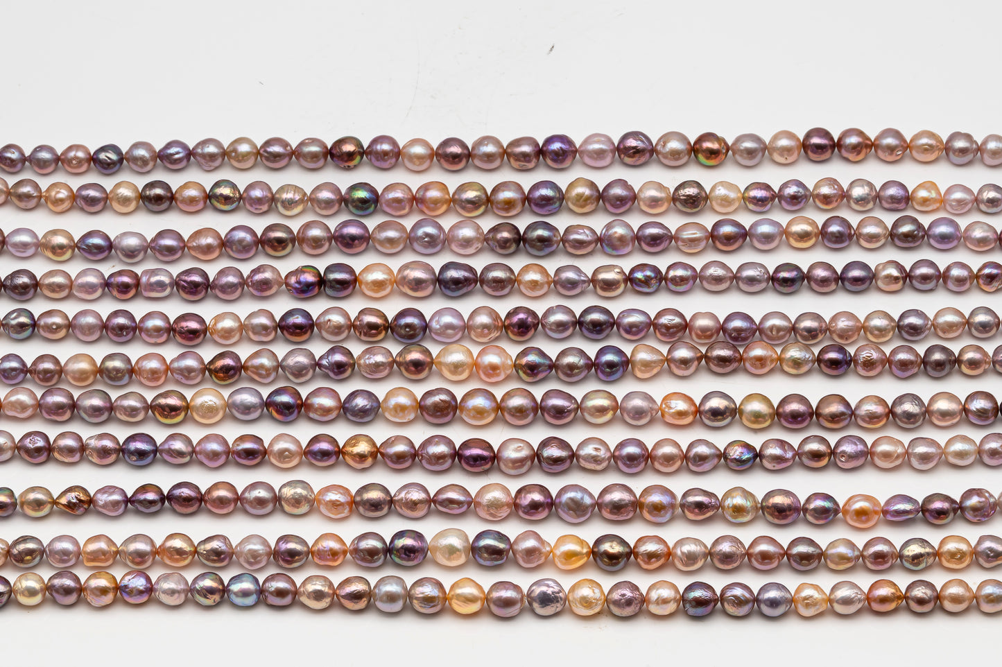 9-11mm Edison Pearl in Full Strand, Freshwater Pearl in Natural Colors with High Luster, Pre-Strung for Jewelry Making, SKU # 3113EP