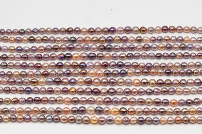 9-11mm Edison Pearl in Full Strand, Freshwater Pearl in Natural Colors with High Luster, Pre-Strung for Jewelry Making, SKU # 3113EP