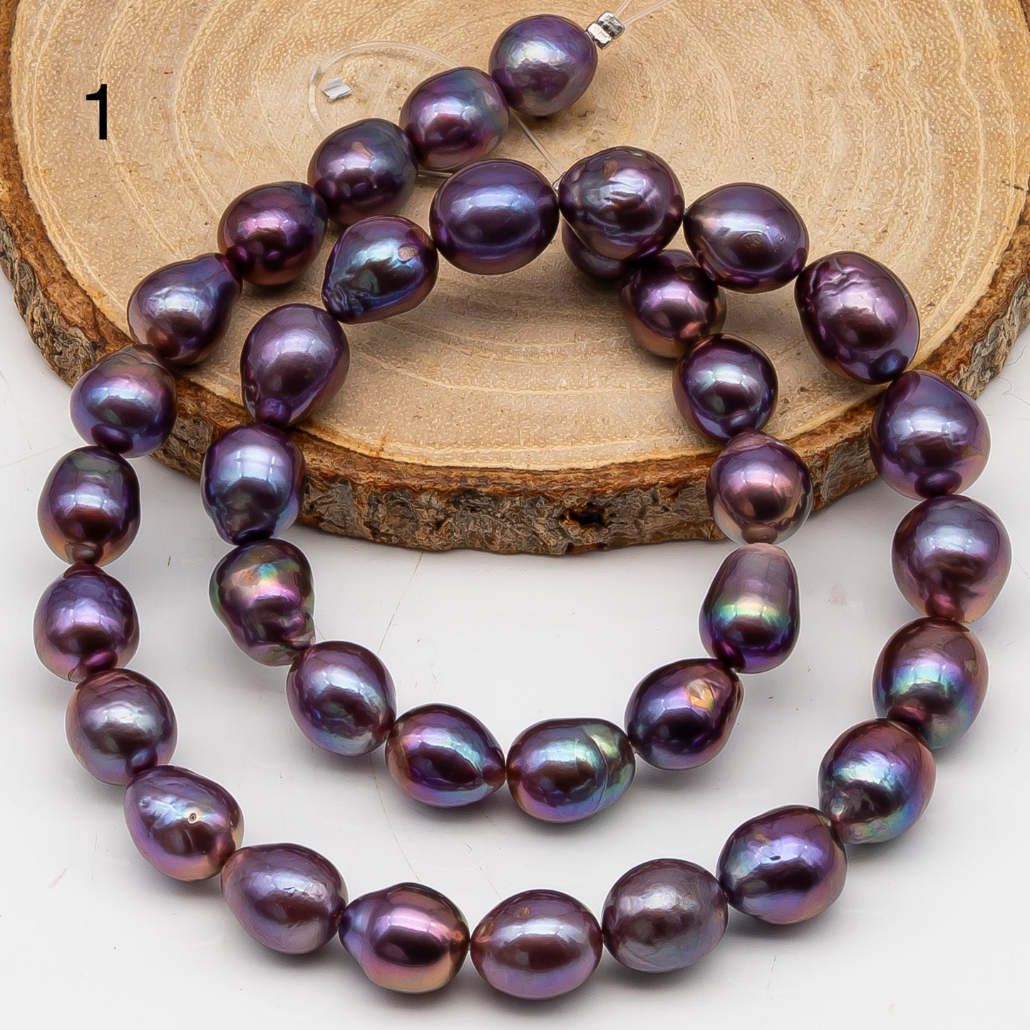 9-11mm Edison Pearl in Full Strand, Freshwater Pearl in Natural Colors with High Luster, Pre-Strung for Jewelry Making, SKU # 3114EP