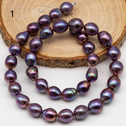 9-11mm Edison Pearl in Full Strand, Freshwater Pearl in Natural Colors with High Luster, Pre-Strung for Jewelry Making, SKU # 3114EP