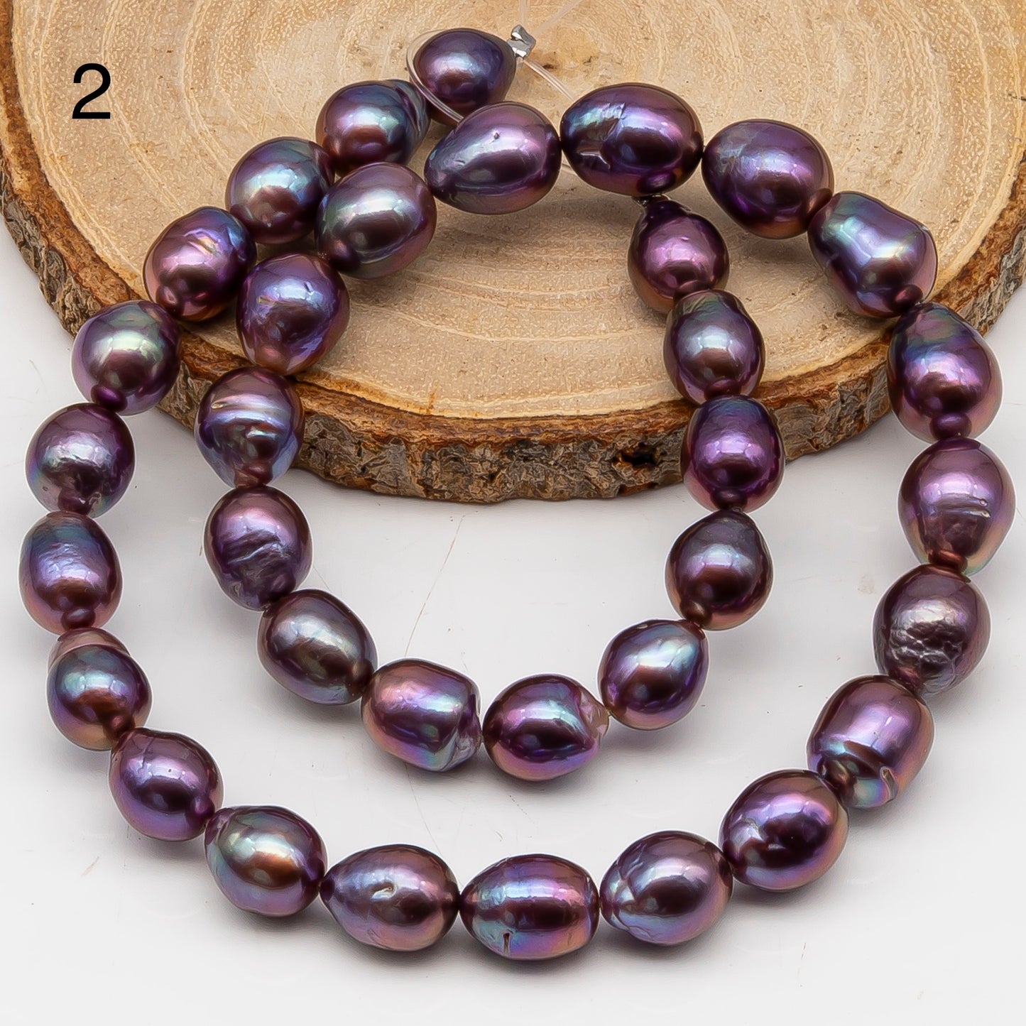 9-11mm Edison Pearl in Full Strand, Freshwater Pearl in Natural Colors with High Luster, Pre-Strung for Jewelry Making, SKU # 3114EP