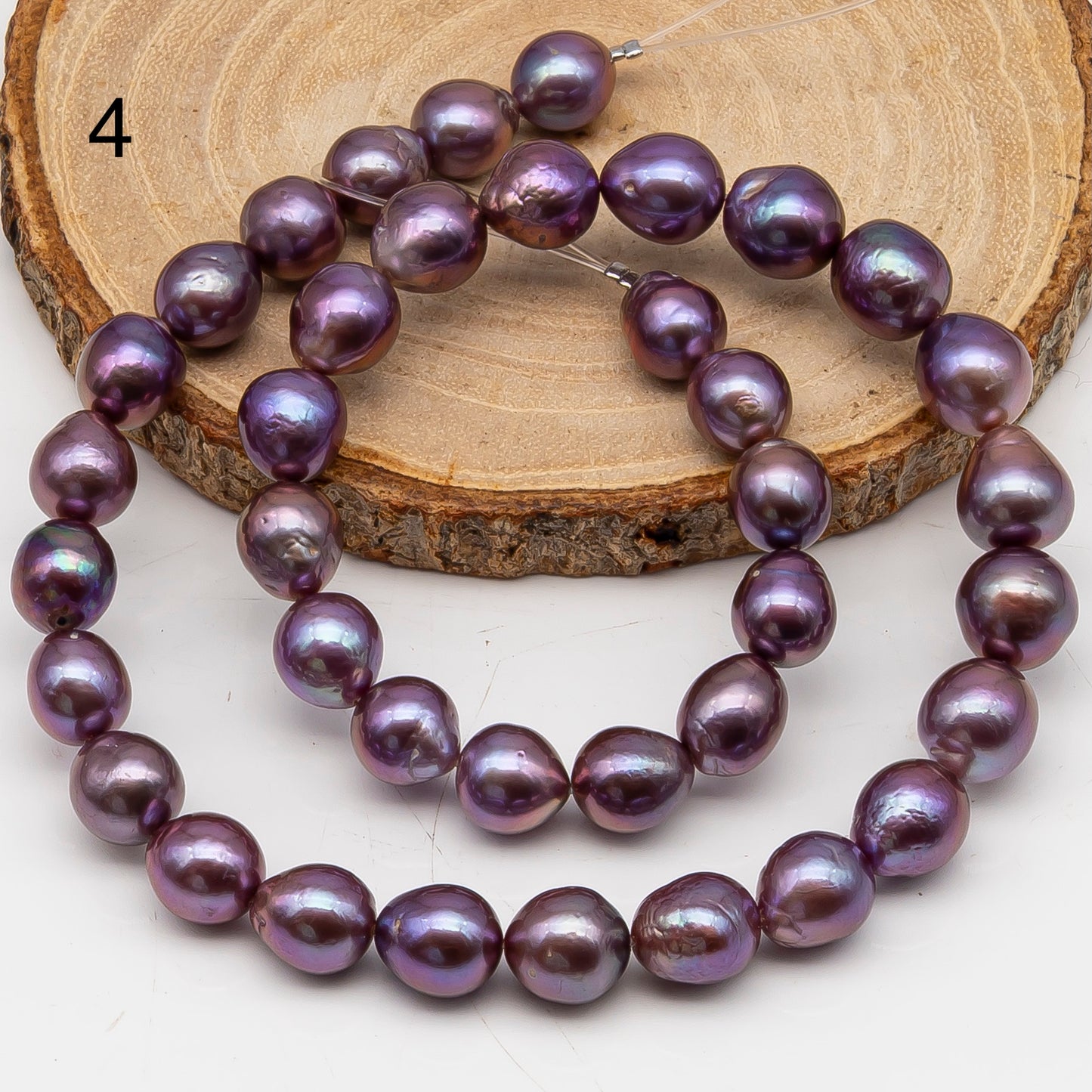 9-11mm Edison Pearl in Full Strand, Freshwater Pearl in Natural Colors with High Luster, Pre-Strung for Jewelry Making, SKU # 3114EP