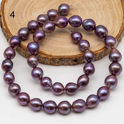 9-11mm Edison Pearl in Full Strand, Freshwater Pearl in Natural Colors with High Luster, Pre-Strung for Jewelry Making, SKU # 3114EP