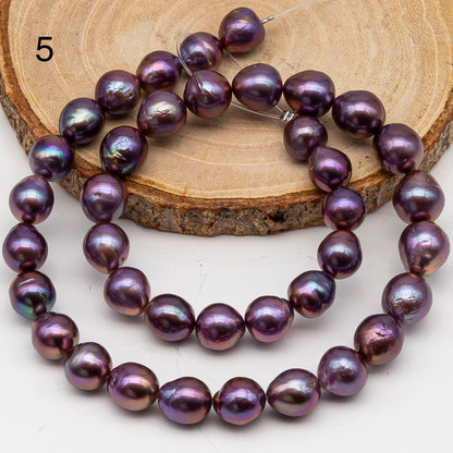 9-11mm Edison Pearl in Full Strand, Freshwater Pearl in Natural Colors with High Luster, Pre-Strung for Jewelry Making, SKU # 3114EP