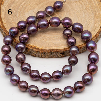 9-11mm Edison Pearl in Full Strand, Freshwater Pearl in Natural Colors with High Luster, Pre-Strung for Jewelry Making, SKU # 3114EP