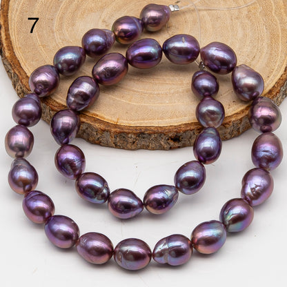 9-11mm Edison Pearl in Full Strand, Freshwater Pearl in Natural Colors with High Luster, Pre-Strung for Jewelry Making, SKU # 3114EP