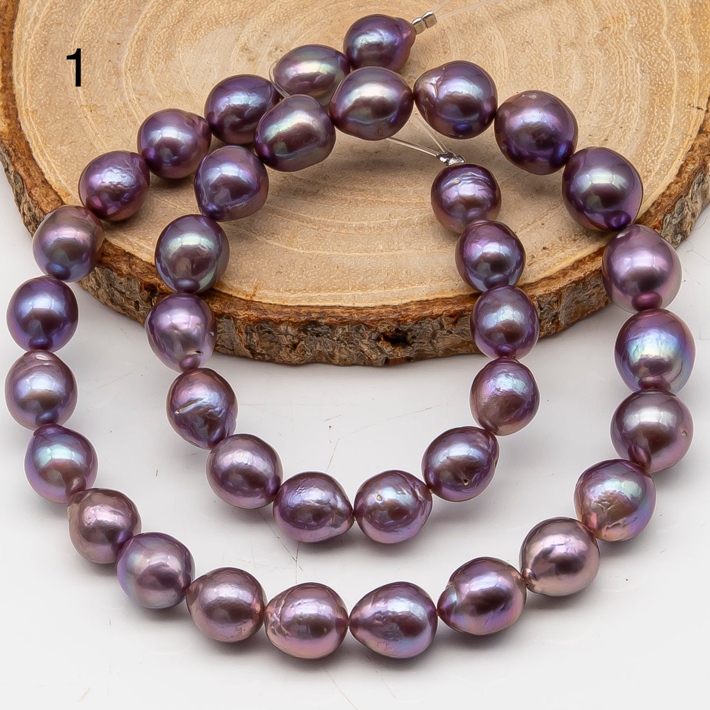 9-11mm Edison Pearl in Full Strand, Freshwater Pearl in Natural Colors with High Luster, Pre-Strung for Jewelry Making, SKU # 3115EP