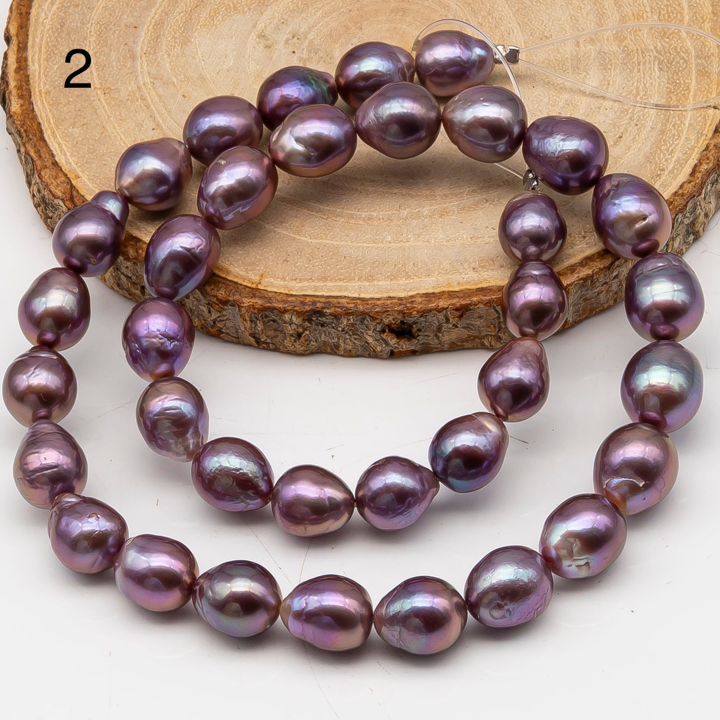 9-11mm Edison Pearl in Full Strand, Freshwater Pearl in Natural Colors with High Luster, Pre-Strung for Jewelry Making, SKU # 3115EP