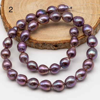 9-11mm Edison Pearl in Full Strand, Freshwater Pearl in Natural Colors with High Luster, Pre-Strung for Jewelry Making, SKU # 3115EP