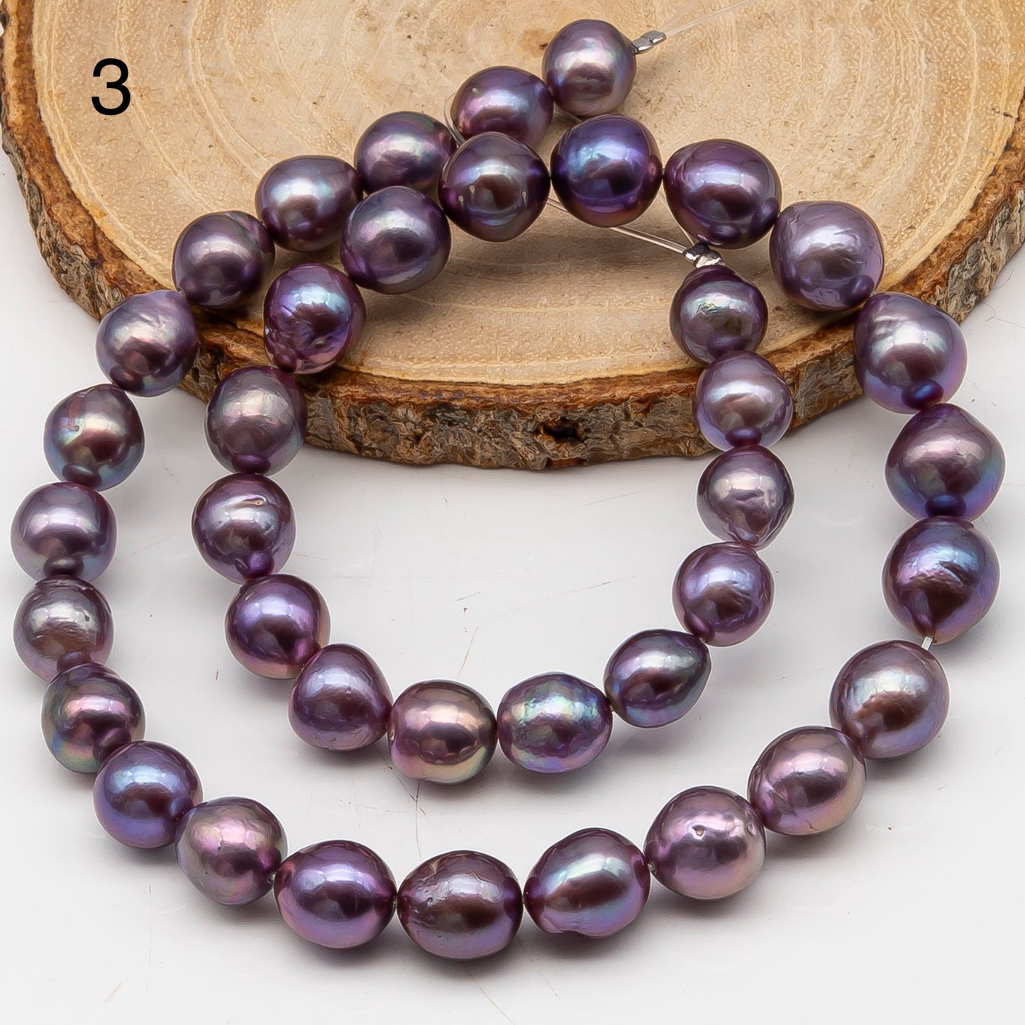 9-11mm Edison Pearl in Full Strand, Freshwater Pearl in Natural Colors with High Luster, Pre-Strung for Jewelry Making, SKU # 3115EP