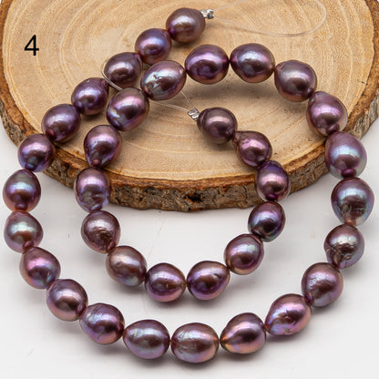 9-11mm Edison Pearl in Full Strand, Freshwater Pearl in Natural Colors with High Luster, Pre-Strung for Jewelry Making, SKU # 3115EP