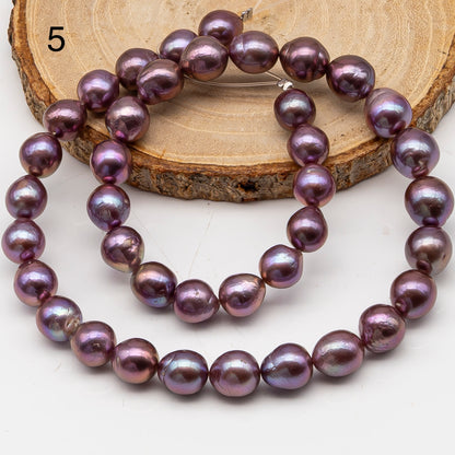 9-11mm Edison Pearl in Full Strand, Freshwater Pearl in Natural Colors with High Luster, Pre-Strung for Jewelry Making, SKU # 3115EP