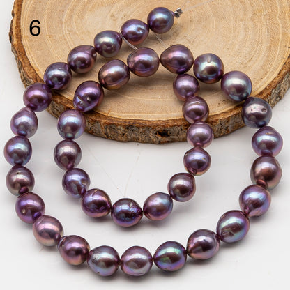 9-11mm Edison Pearl in Full Strand, Freshwater Pearl in Natural Colors with High Luster, Pre-Strung for Jewelry Making, SKU # 3115EP