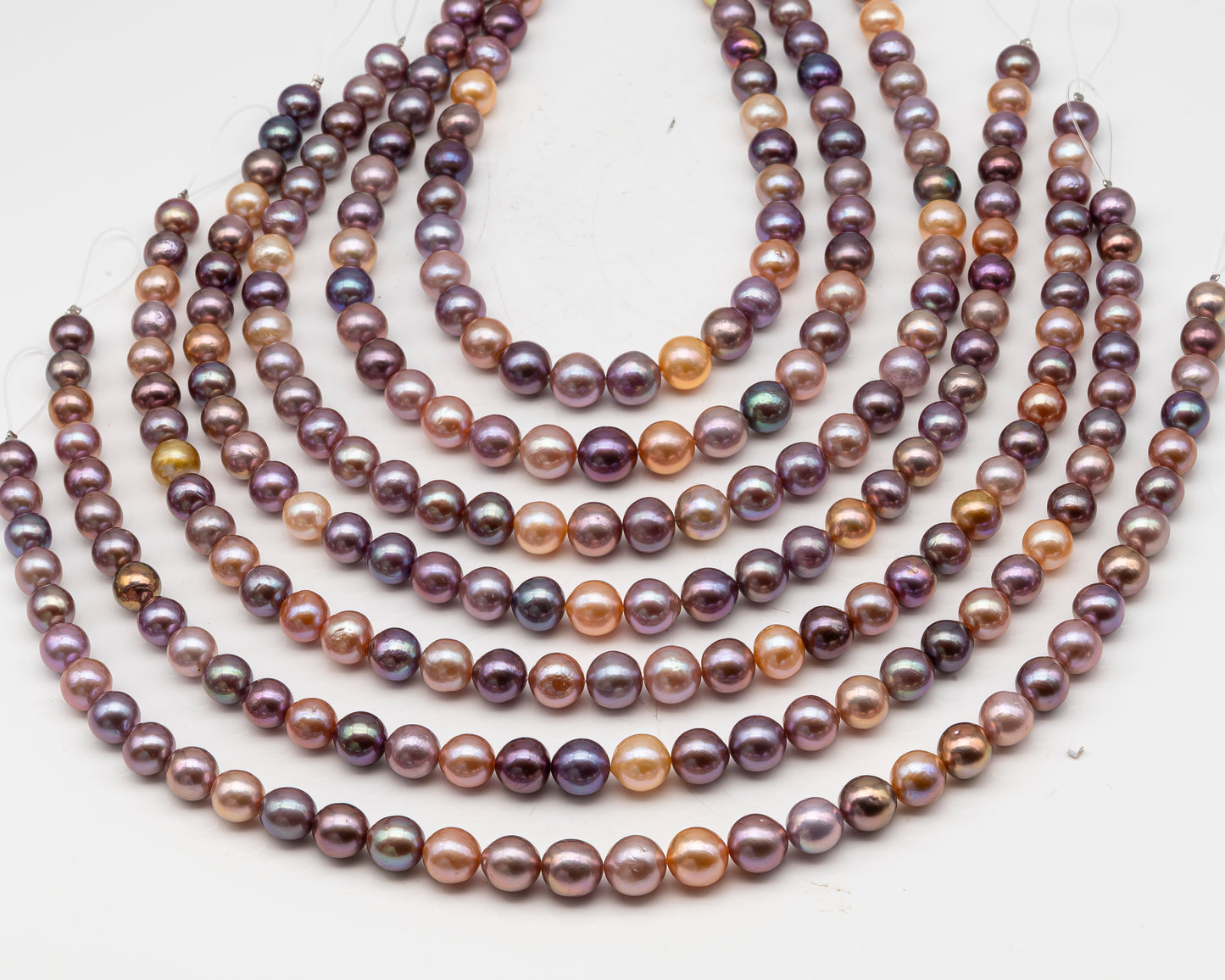 10-12mm Edison Pearl in Full Strand, Freshwater Pearl in Natural Colors with High Luster, Pre-Strung for Jewelry Making, SKU # 3116EP