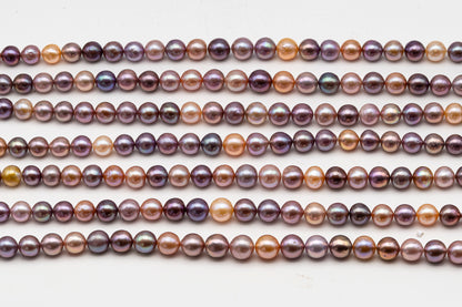 10-12mm Edison Pearl in Full Strand, Freshwater Pearl in Natural Colors with High Luster, Pre-Strung for Jewelry Making, SKU # 3116EP