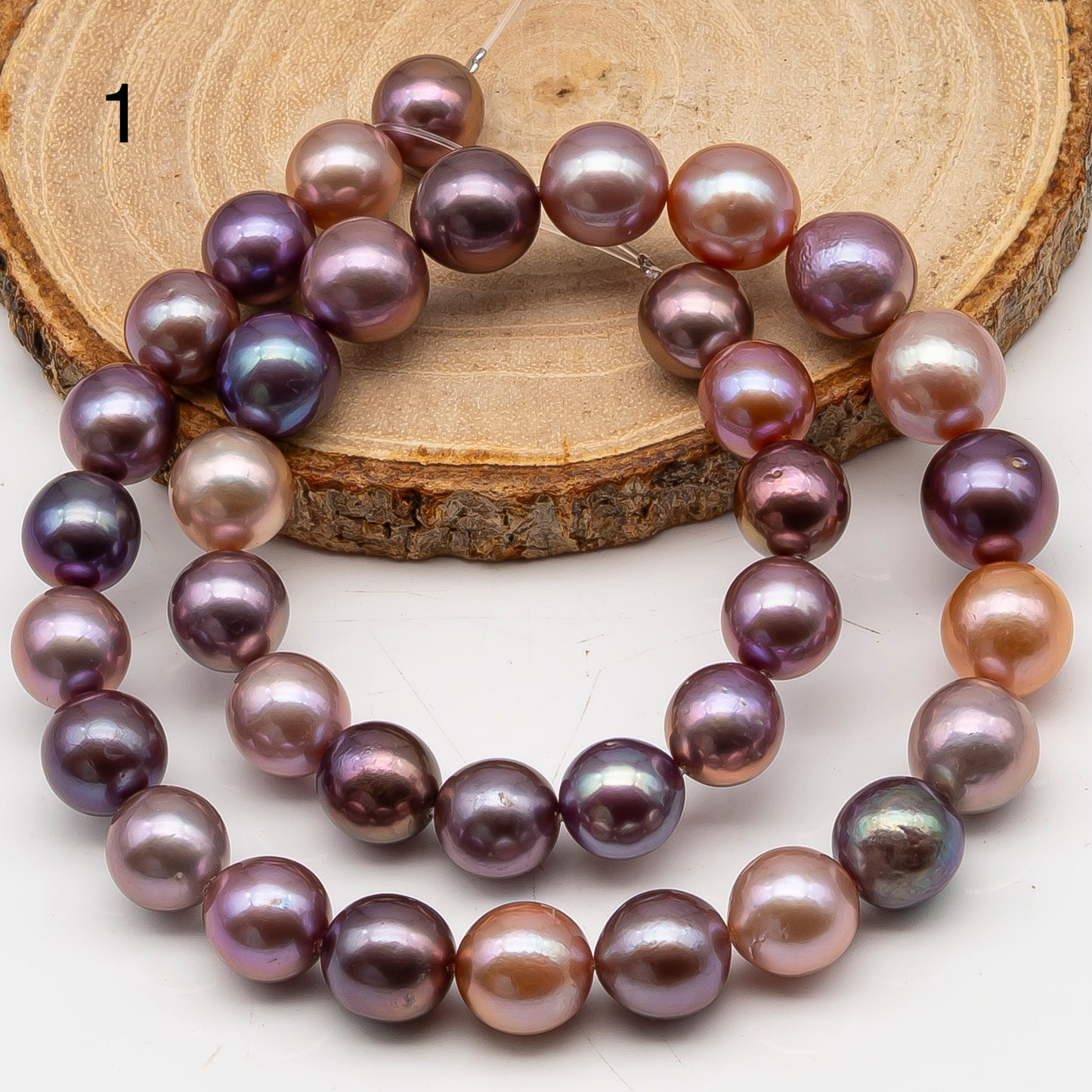 10-12mm Edison Pearl in Full Strand, Freshwater Pearl in Natural Colors with High Luster, Pre-Strung for Jewelry Making, SKU # 3116EP