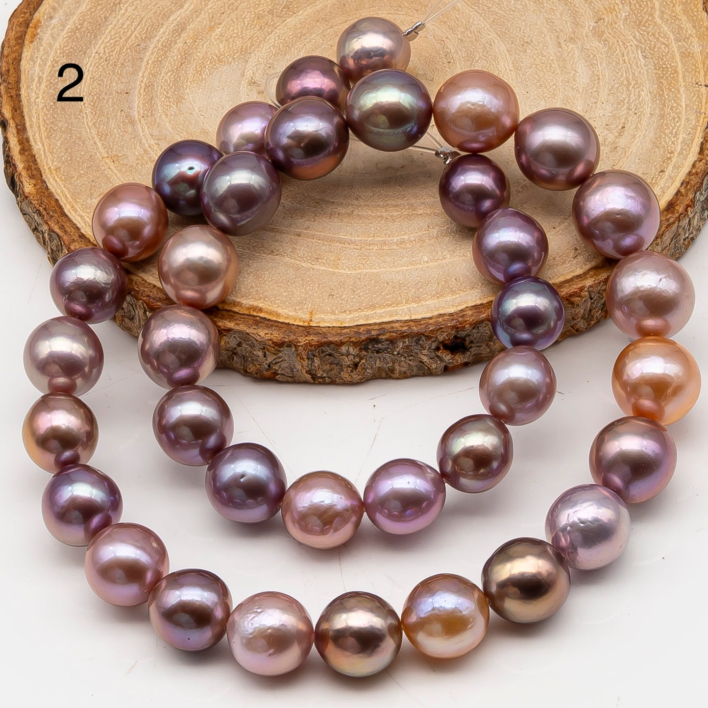 10-12mm Edison Pearl in Full Strand, Freshwater Pearl in Natural Colors with High Luster, Pre-Strung for Jewelry Making, SKU # 3116EP