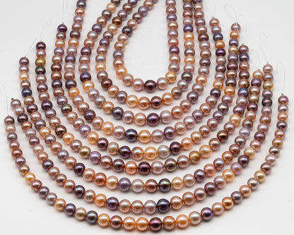 10-12mm Edison Pearl in Full Strand, Freshwater Pearl in Natural Colors with High Luster, Pre-Strung for Jewelry Making, SKU # 3117EP