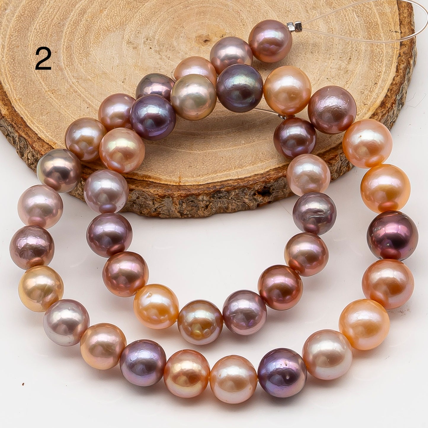 10-12mm Edison Pearl in Full Strand, Freshwater Pearl in Natural Colors with High Luster, Pre-Strung for Jewelry Making, SKU # 3117EP