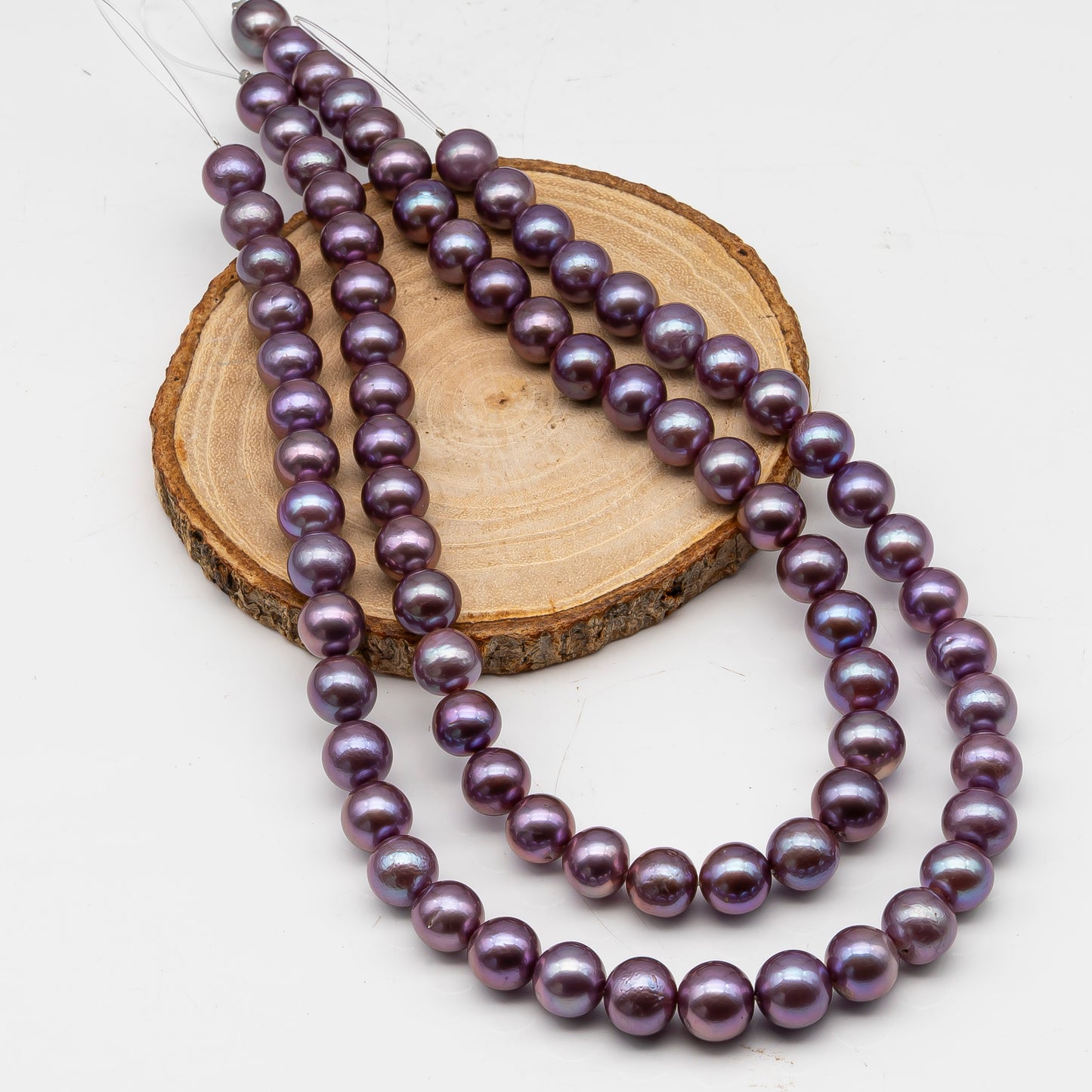 10-12mm Edison Pearl in Full Strand, Freshwater Pearl in Natural Colors with High Luster, Pre-Strung for Jewelry Making, SKU # 3118EP