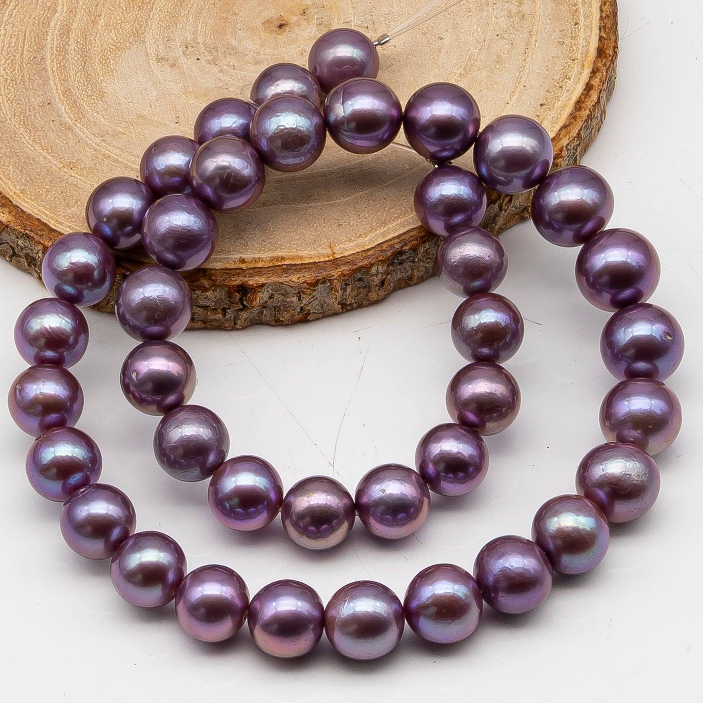 10-12mm Edison Pearl in Full Strand, Freshwater Pearl in Natural Colors with High Luster, Pre-Strung for Jewelry Making, SKU # 3118EP