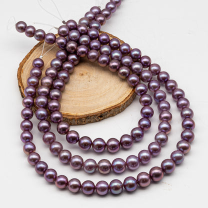 10-12mm Edison Pearl in Full Strand, Freshwater Pearl in Natural Colors with High Luster, Pre-Strung for Jewelry Making, SKU # 3118EP